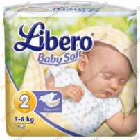 Libero 2, Baby Soft (3-6 кг), 36 шт